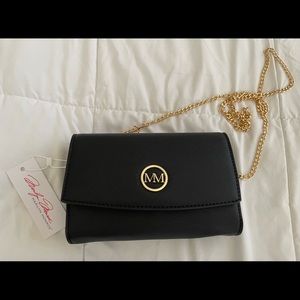 Marilyn Monroe Black Crossbody Bag with Gold Chain